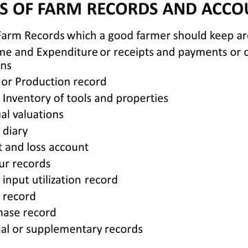What are farm records and importnce