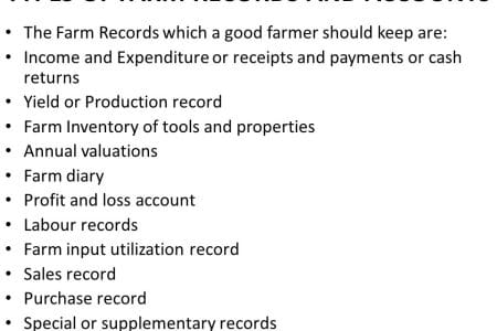 What are farm records and importnce