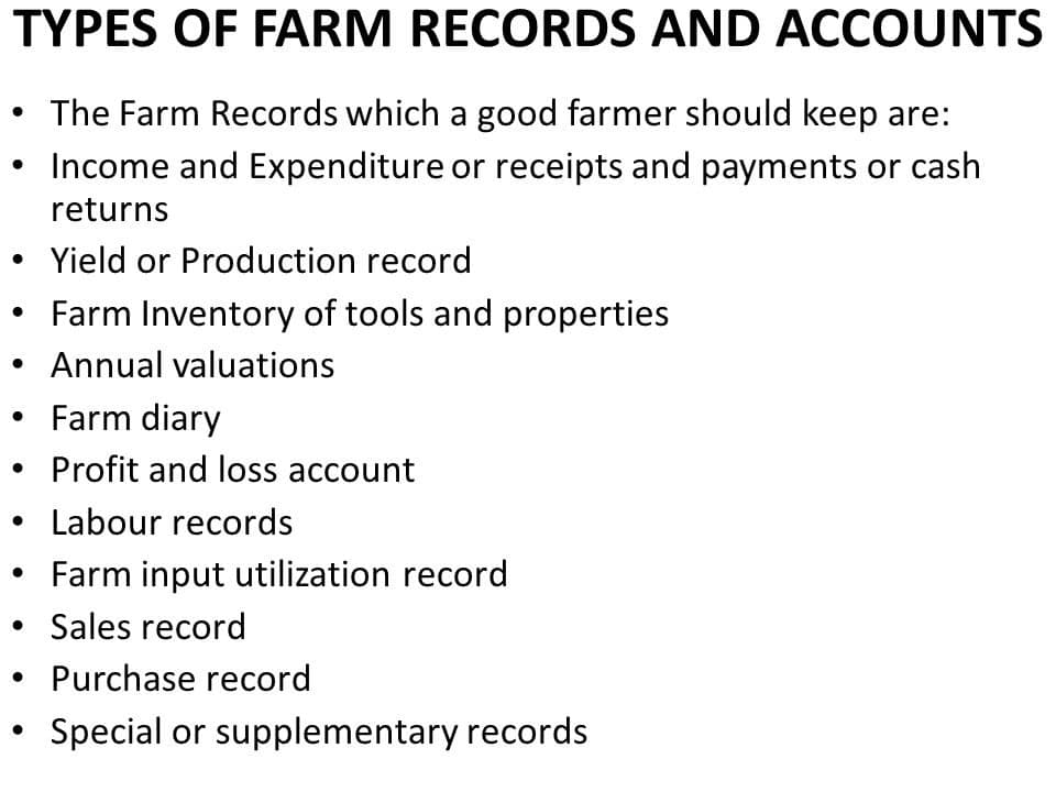 What are farm records and importnce