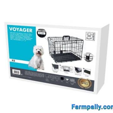 M-Pets Voyager Double door folding metal dog crate