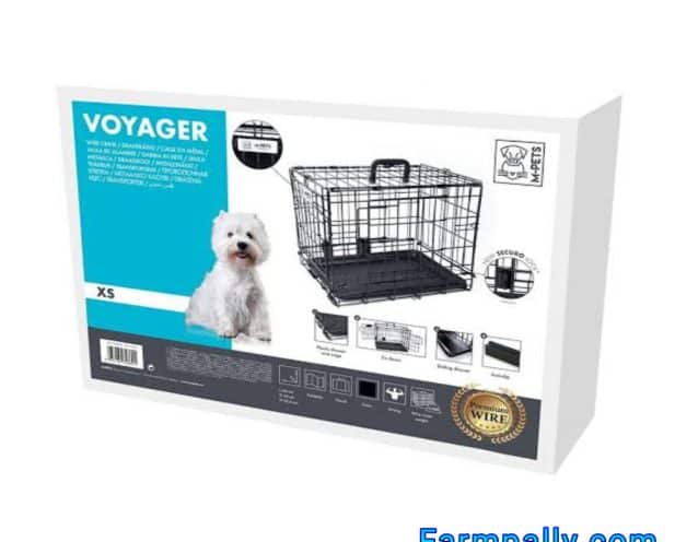 M-Pets Voyager Double door folding metal dog crate